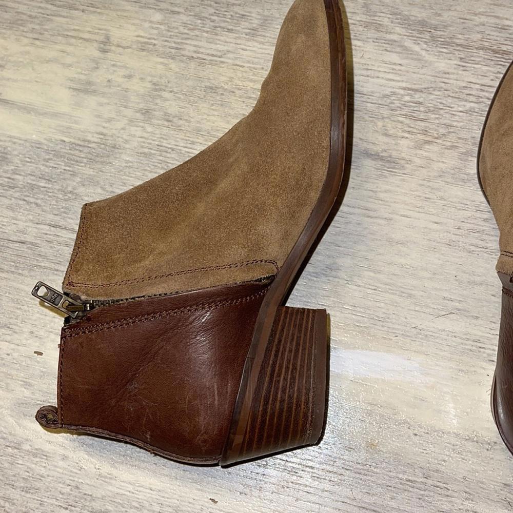 Madewell Suede Leather Patchwork Two Tone Booties - image 4